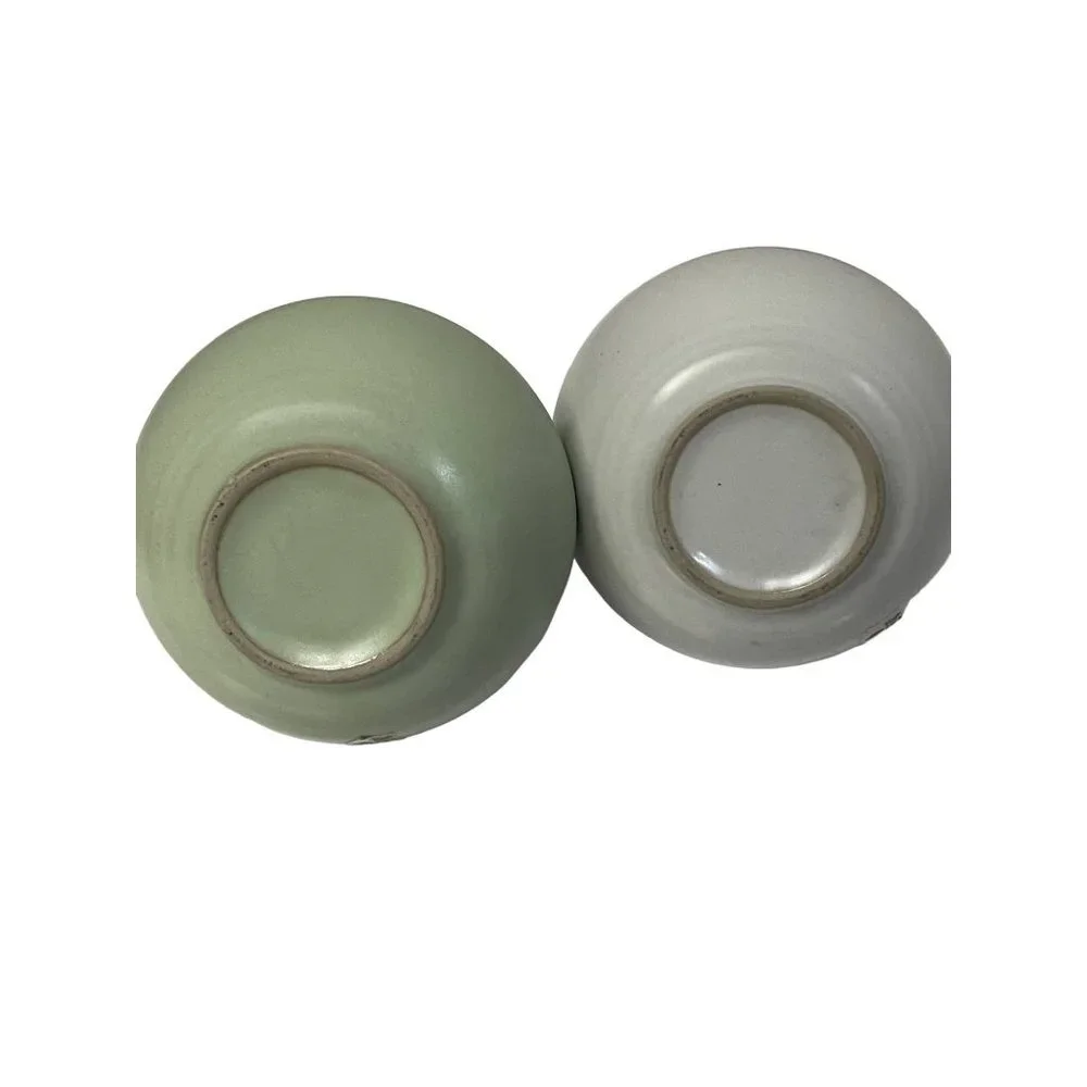 Ceramic Cosmetic Empty Jar Pot Eyeshadow Makeup Face Balm Container Gray Green‎